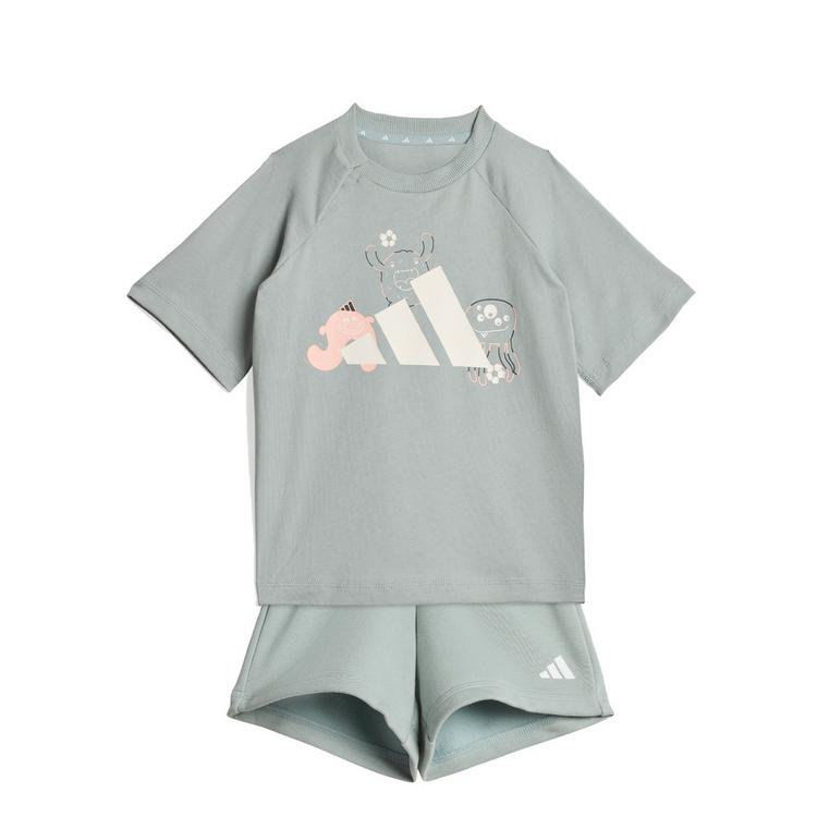 adidas adidas TIRO_NSTER T-SHIRT-SET Trainingsanzug Kinder - Wonder Sage / White - 0 | SportScheck