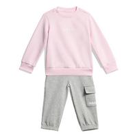 adidas Essentials Kids Jogginganzug Trainingsanzug Kinder - Clear Pink / White