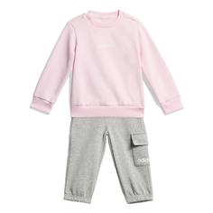 adidas Essentials Kids Jogginganzug Trainingsanzug Kinder Clear Pink / White