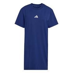 adidas ESSENTIALS 3-STREIFEN-T-SHIRT-KLEID Kurzarmkleid Damen Dark Blue / White