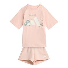 adidas TIRO_NSTER T-SHIRT-SET Trainingsanzug Kinder Blush Pink / White