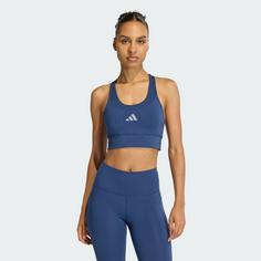 Rückansicht von adidas adi365 Running Pocket Medium Support BH Sport-BH Damen Tech Indigo