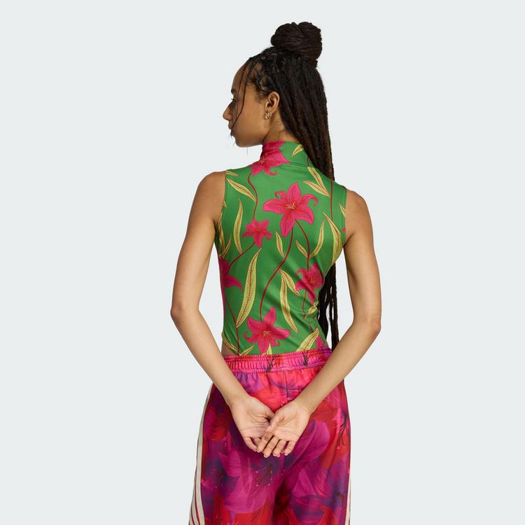 adidas adidas ADIDAS x FARM RIO BODYSUIT Bodysuit Damen - Preloved Lime / Bahia Magenta / Crew Green - 1 | SportScheck