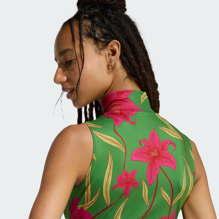 adidas adidas ADIDAS x FARM RIO BODYSUIT Bodysuit Damen - Preloved Lime / Bahia Magenta / Crew Green - 0 | SportScheck