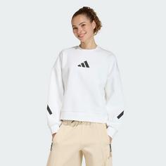 Rückansicht von adidas ADIDAS Z.N.E. SWEATSHIRT Sweatshirt Damen White