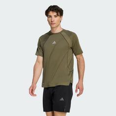 Rückansicht von adidas Tech Apparel CLIMACOOL T-Shirt Funktionsshirt Herren Olive Strata