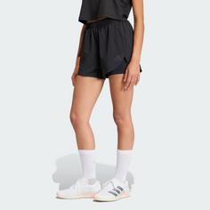 Rückansicht von adidas D4T Workout Go To 2in1 Shorts Funktionsshorts Damen Black