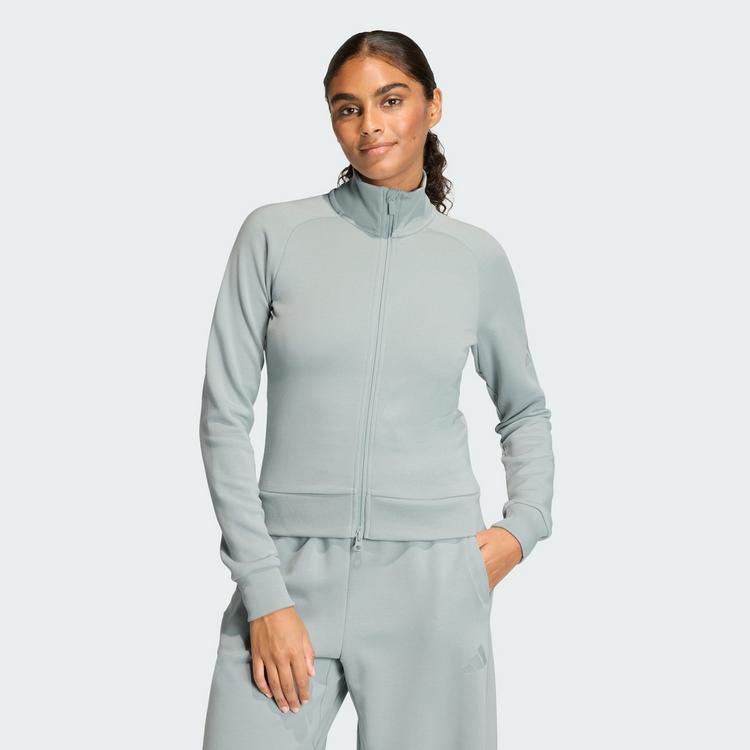 adidas adidas Soft Lux Trainingsjacke, schmal... Trainingsanzug Damen - Wonder Sage - 0 | SportScheck