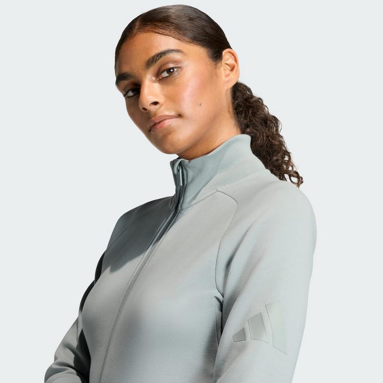 adidas adidas Soft Lux Trainingsjacke, schmal... Trainingsanzug Damen - Wonder Sage - 0 | SportScheck