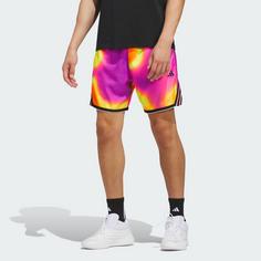 Rückansicht von adidas ADIDAS CRAZY LITE AOP SHORTS Basketball-Shorts Herren Lucid Pink / Yellow