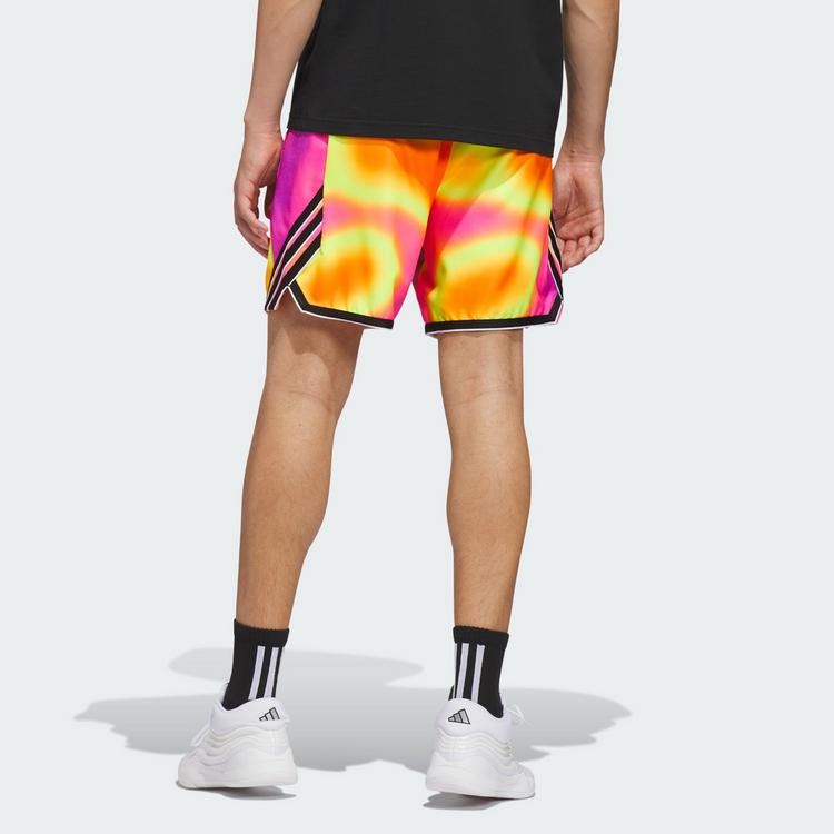 adidas adidas ADIDAS CRAZY LITE AOP SHORTS Basketball-Shorts Herren - Lucid Pink / Yellow - 1 | SportScheck