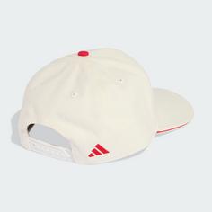 Rückansicht von adidas Stadium Trucker Kappe Cap Off White / Pure Ruby