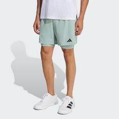 Rückansicht von adidas D4T WORKOUT 2IN1 SHORTS Funktionsshorts Herren Wonder Sage