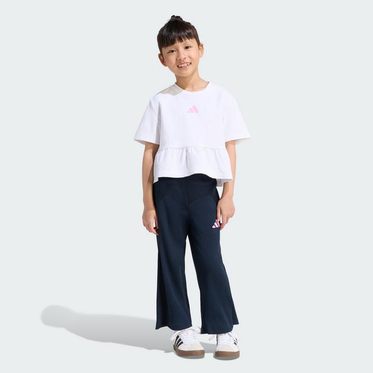 adidas adidas SEASONALS SWEAT RUFFLES SET Trainingsanzug Kinder - White / St Tropic Bloom - 0 | SportScheck