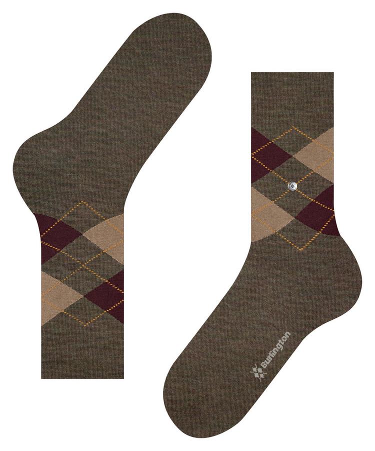 Burlington Burlington Edinburgh Melange Socken Herren - covert gre (7410) - 2 | SportScheck
