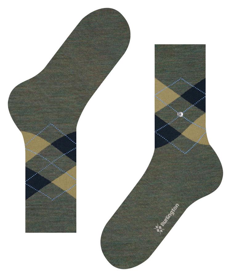 Burlington Burlington Edinburgh Melange Socken Herren - turquoise (7922) - 2 | SportScheck