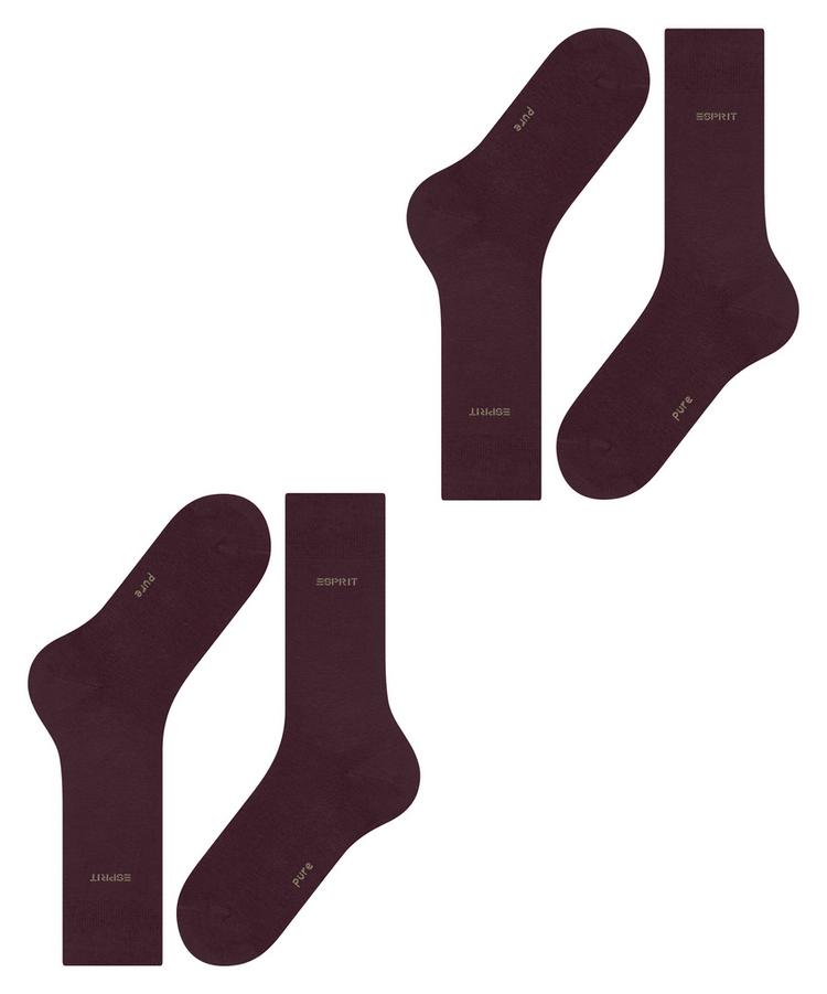 ESPRIT ESPRIT Basic Uni 2-Pack Socken Herren - claret (8375) - 2 | SportScheck