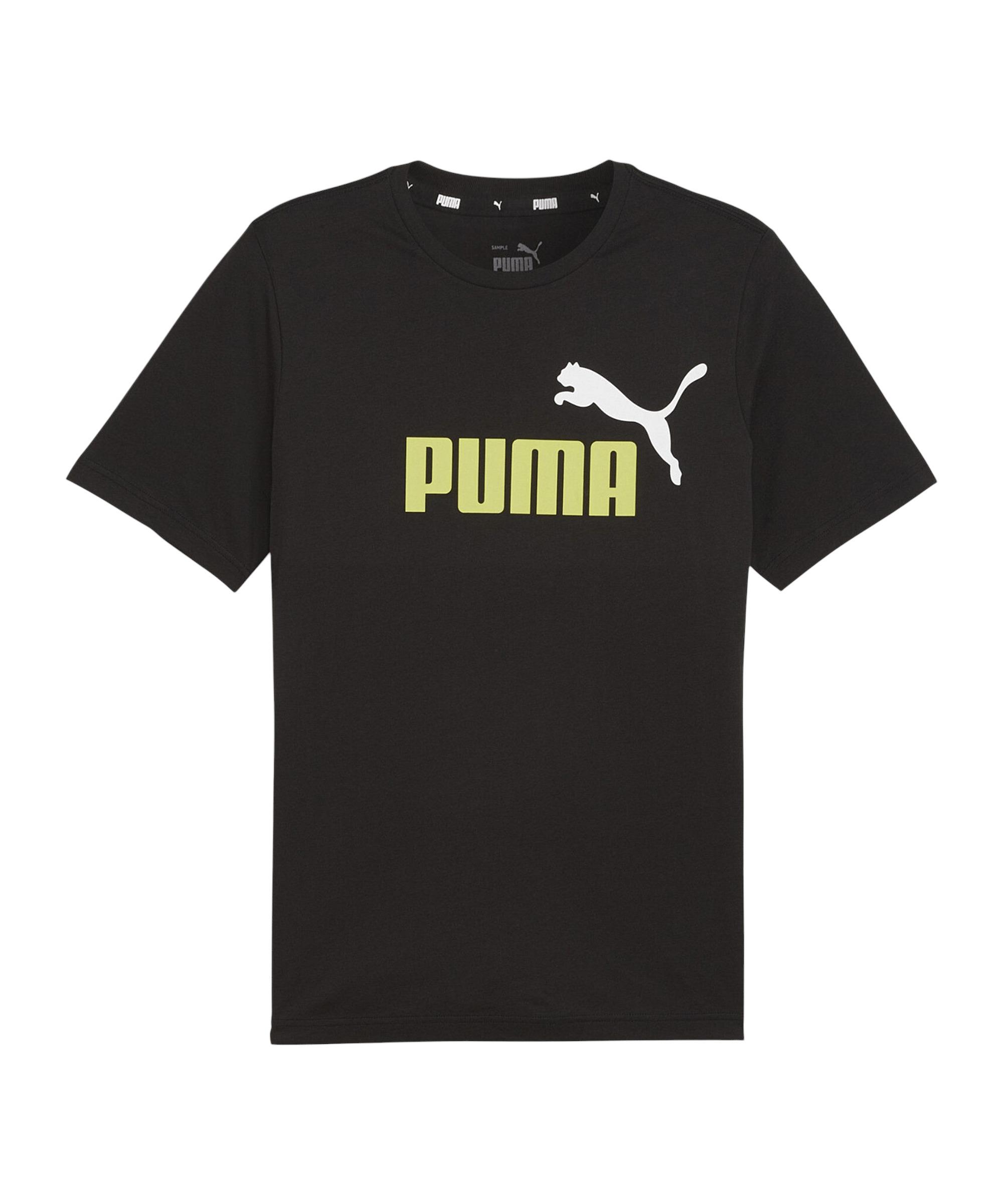 PUMA ESS +2 Col Loto T-Shirt T-Shirt Herren - schwarzgruen