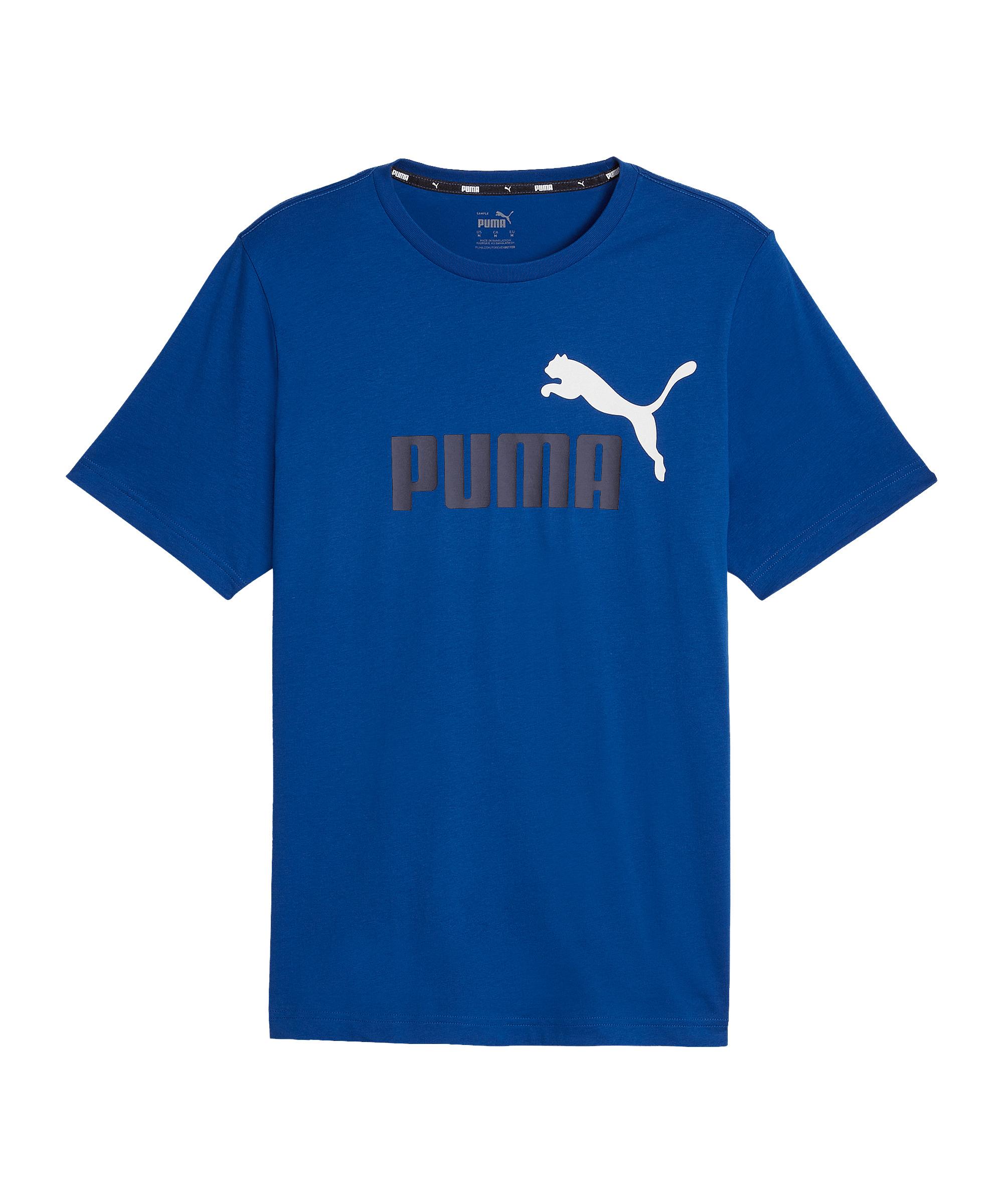 PUMA ESS +2 Col Loto T-Shirt T-Shirt Herren - blau