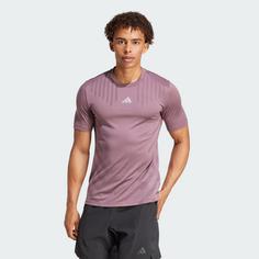 Rückansicht von adidas HIIT Airchill Workout T-Shirt Funktionsshirt Herren Shadow Fig