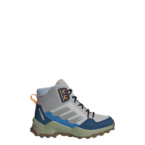 Rückansicht von adidas Terrex Ax4r Mid Wanderschuh Winterschuhe Kinder Grey Two / Reflective Silver / Glow Blue