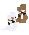 Burlington Everyday Argyle SO 2-Pack Socken Herren - white (2000)