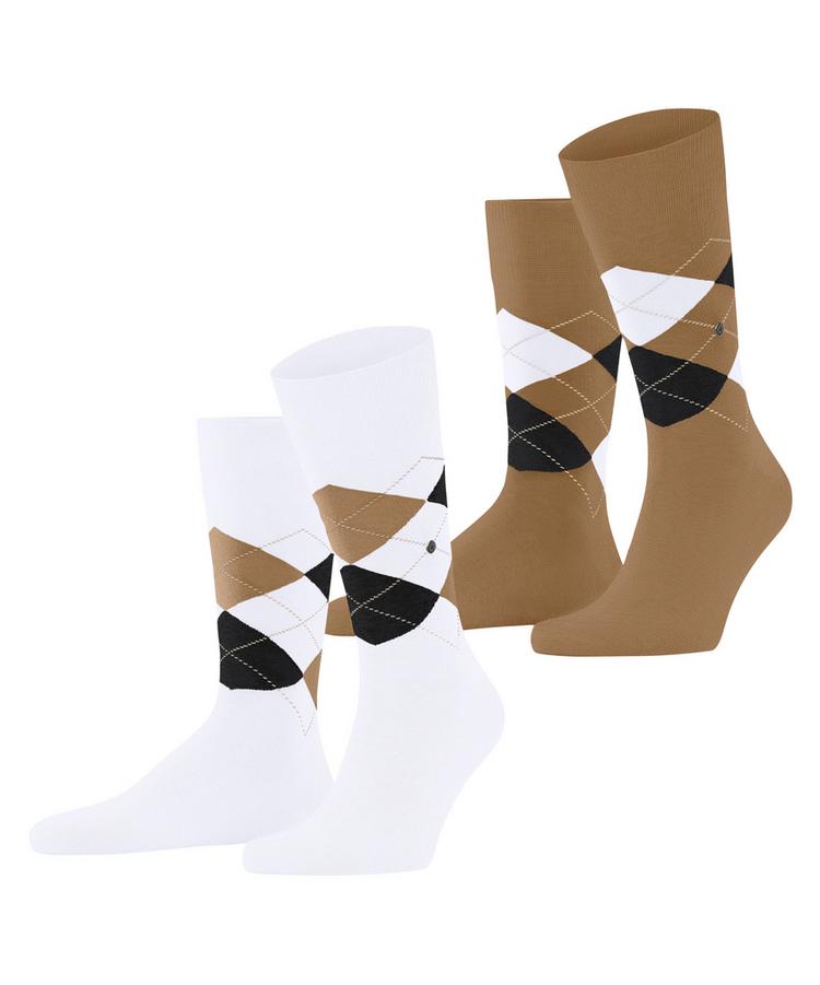 Burlington Burlington Everyday Argyle SO 2-Pack Socken Herren - white (2000) - 0 | SportScheck