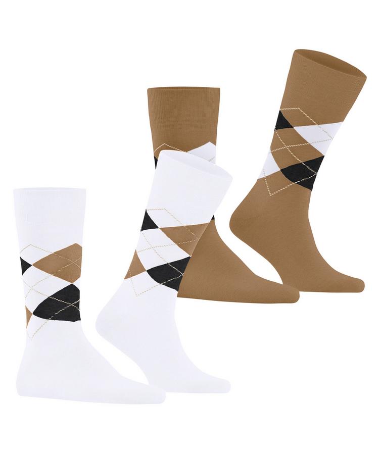 Burlington Burlington Everyday Argyle SO 2-Pack Socken Herren - white (2000) - 0 | SportScheck