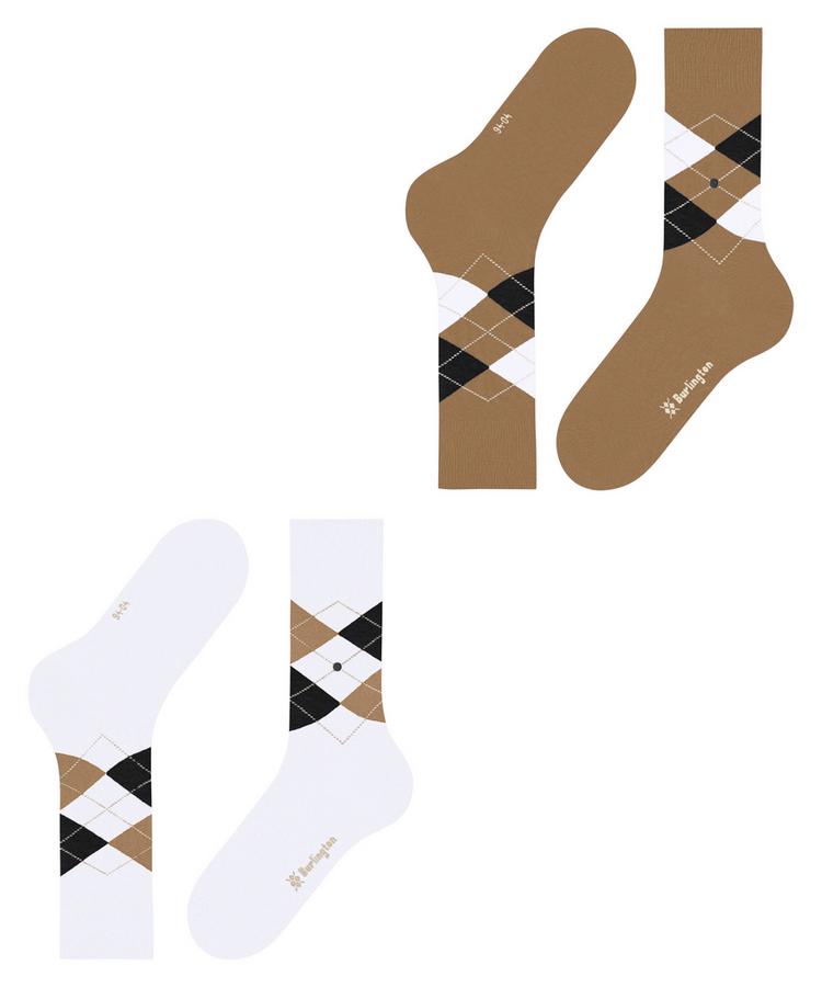Burlington Burlington Everyday Argyle SO 2-Pack Socken Herren - white (2000) - 2 | SportScheck