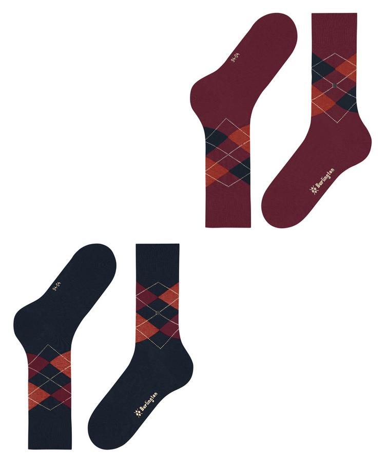 Burlington Burlington Everyday Argyle SO 2-Pack Socken Herren - dark navy (6370) - 2 | SportScheck