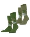 Burlington Everyday Argyle SO 2-Pack Socken Herren - fir green (7656)