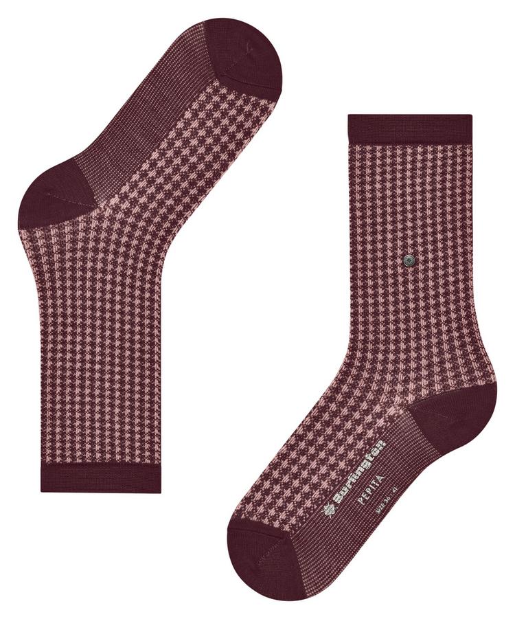 Burlington Burlington Pepita Socken Damen - claret (8435) - 2 | SportScheck