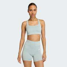 Rückansicht von adidas Optime Workout Medium Support BH Sport-BH Damen Wonder Sage