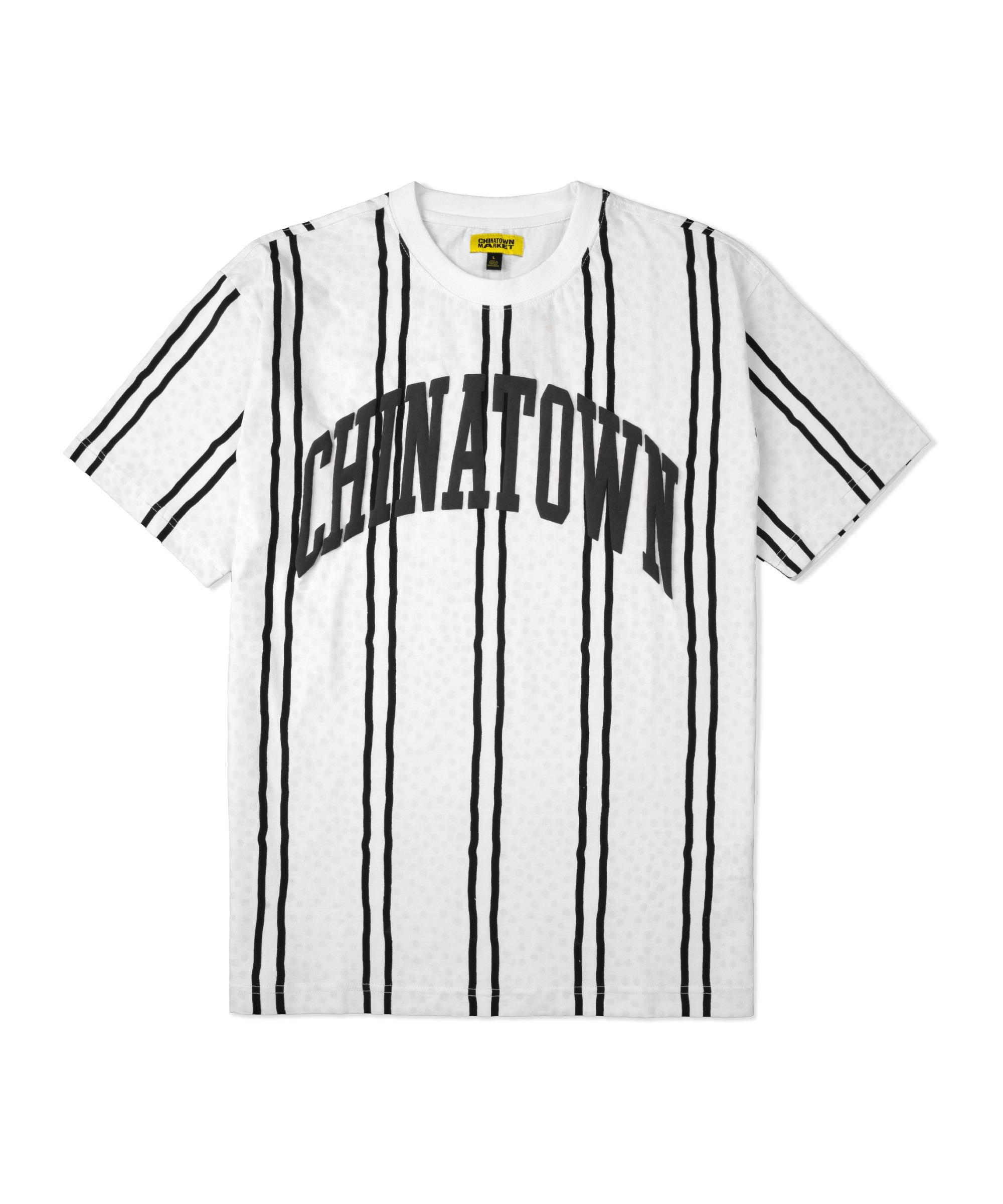 Market Uv Striped F1201 T-Shirt Wei&szlig; T-Shirt Herren - weiss