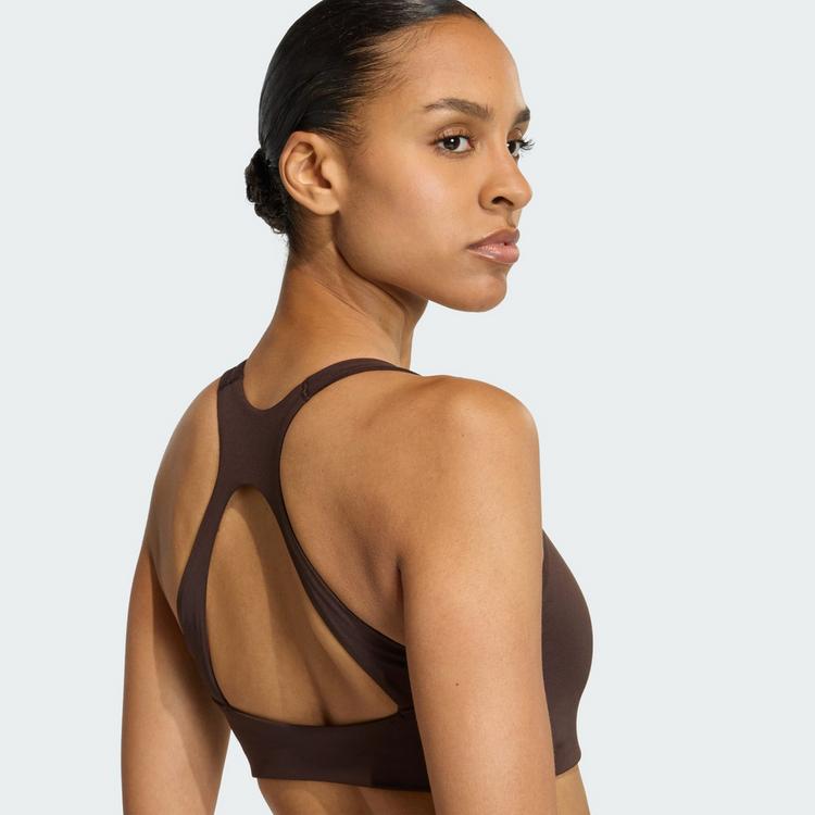 adidas adidas Optime Workout BH, mittlere Belastung BH Damen - Aurora Coffee - 2 | SportScheck