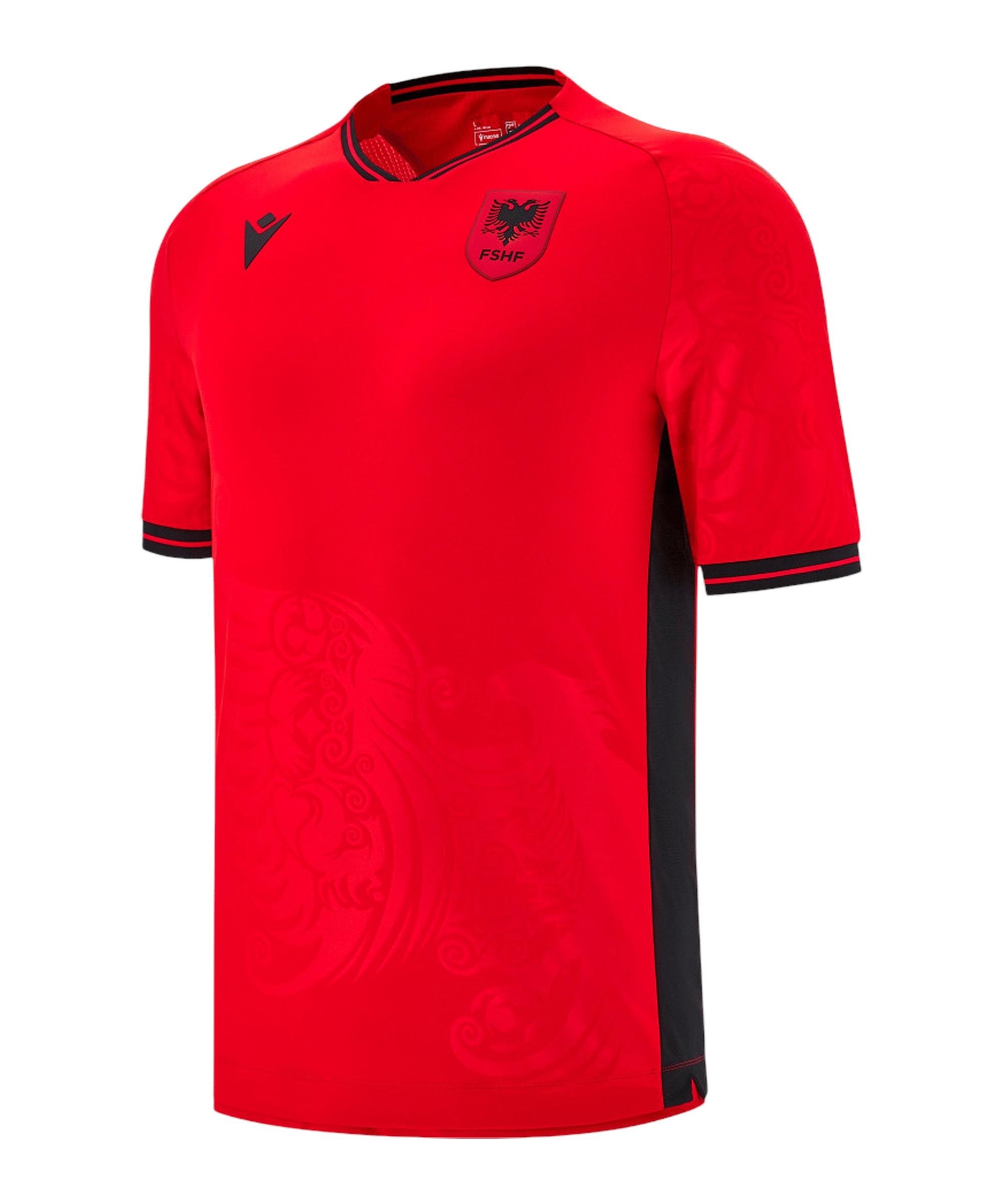 macron Albanien Trikot Home 2025 Trikot Herren - rot