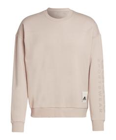 adidas Lounge Fleece Sweatshirt Beige Sweatshirt Herren beige