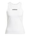 adidas Essentials Linear Tanktop Damen Wei&szlig; Laufshirt Damen - weissschwarz