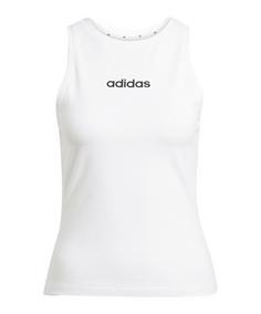 adidas Essentials Linear Tanktop Damen Weiß Laufshirt Damen weissschwarz