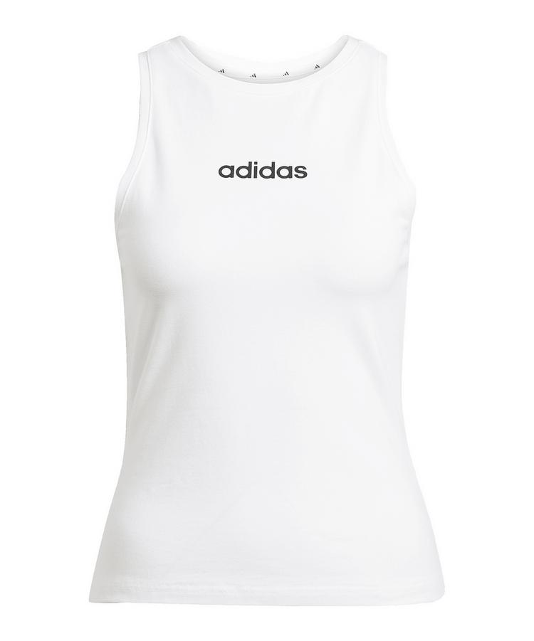 adidas adidas Essentials Linear Tanktop Damen Wei&szlig; Laufshirt Damen - weissschwarz - 0 | SportScheck