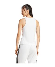 Rückansicht von adidas Essentials Linear Tanktop Damen Weiß Laufshirt Damen weissschwarz