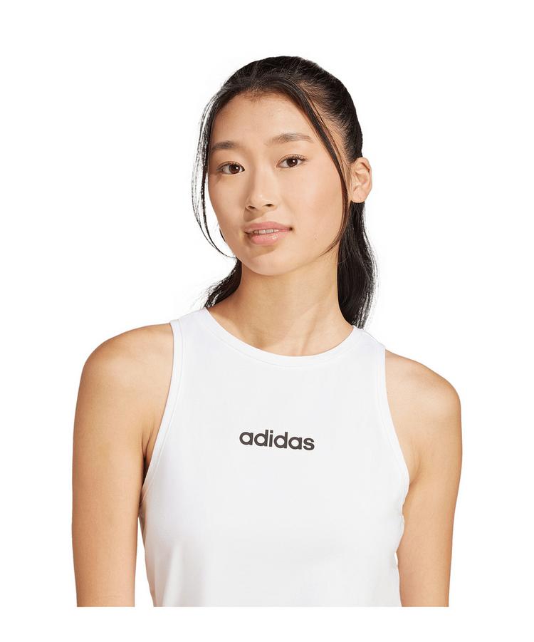 adidas adidas Essentials Linear Tanktop Damen Wei&szlig; Laufshirt Damen - weissschwarz - 2 | SportScheck