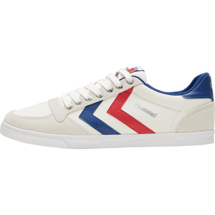 hummel hummel HUMMEL SLIMMER STADIL LOW Sneaker - WHITE/BLUE/RED/GUM - 0 | SportScheck