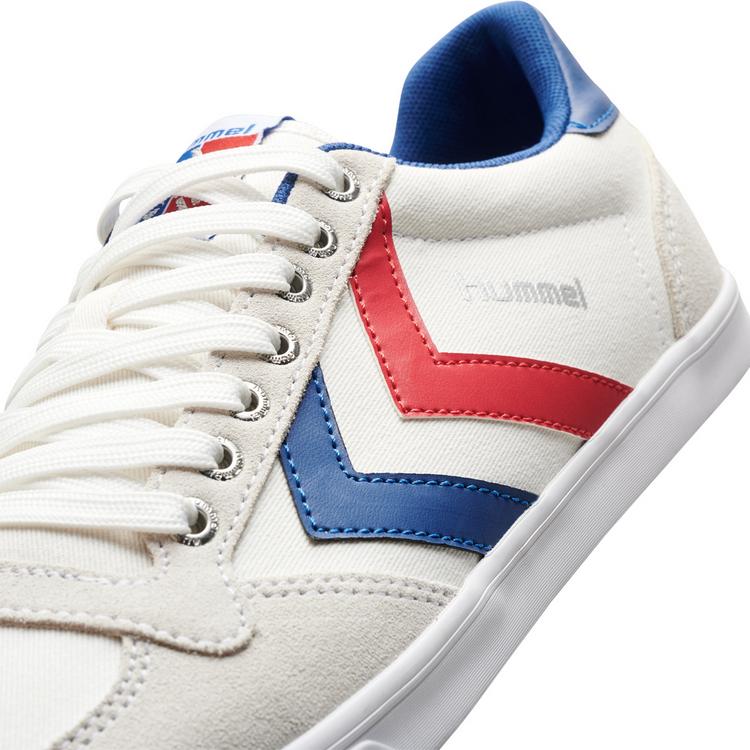 hummel hummel HUMMEL SLIMMER STADIL LOW Sneaker - WHITE/BLUE/RED/GUM - 1 | SportScheck
