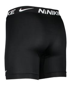 Rückansicht von Nike Micro Long Brief Boxershort 3er Pack Boxershorts Herren schwarz