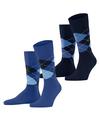 Burlington Everyday Argyle SO 2-Pack Socken Herren - deep blue (6046)