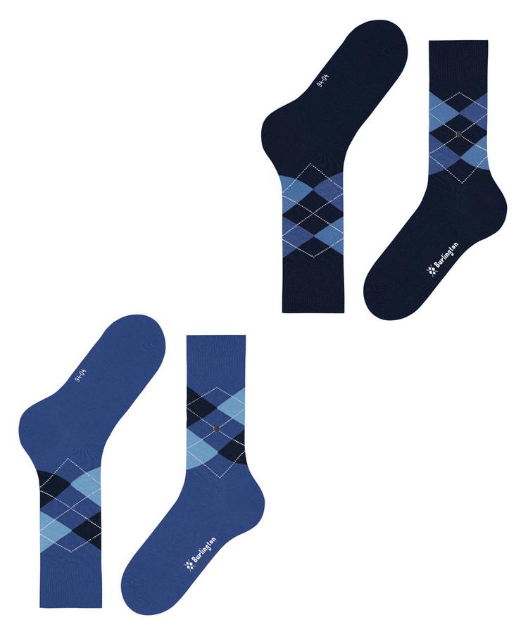 Burlington Burlington Everyday Argyle SO 2-Pack Socken Herren - deep blue (6046) - 2 | SportScheck