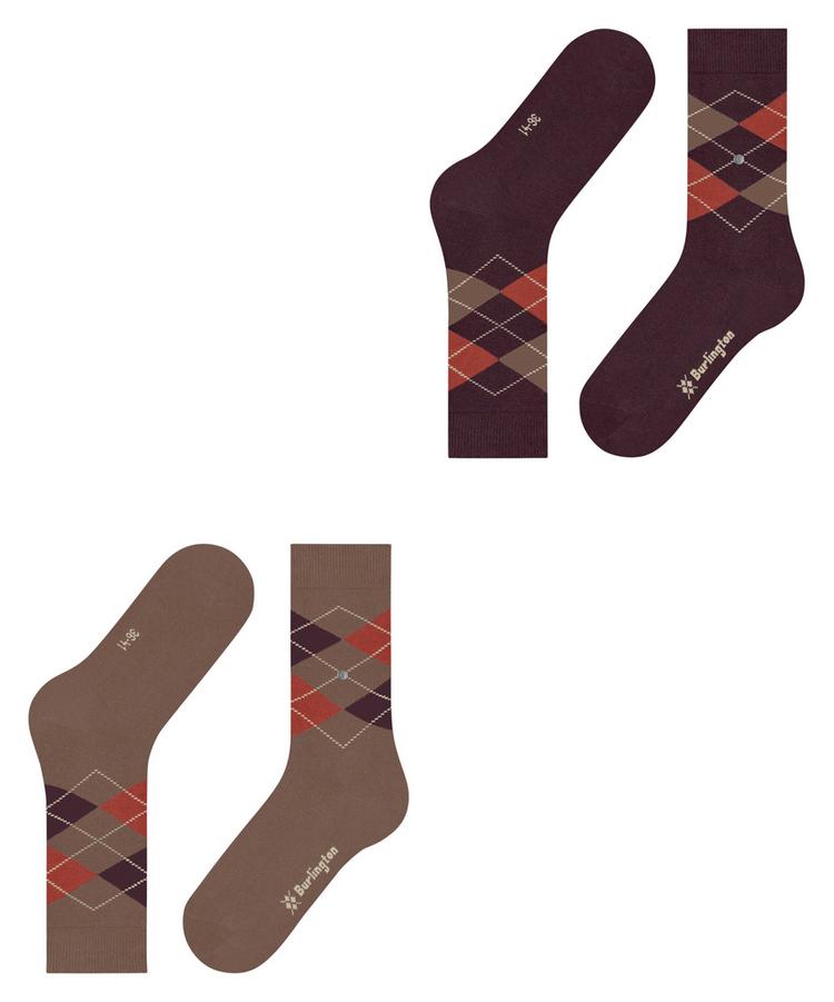 Burlington Burlington Everyday Argyle SO 2-Pack Socken Damen - nougat (5020) - 2 | SportScheck