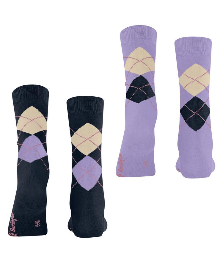 Burlington Burlington Everyday Argyle SO 2-Pack Socken Damen - plum (6130) - 0 | SportScheck