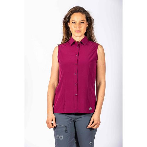 Rückansicht von Maul Sport Rofanspitze Funktionsbluse Damen Pflaume